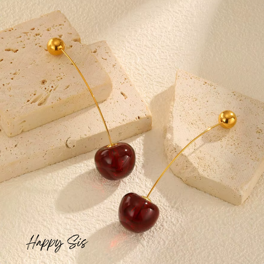 Big Cherry Earrings – Stainless Steel