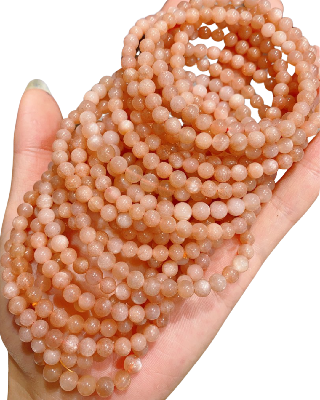 Peach Maanstone Armband