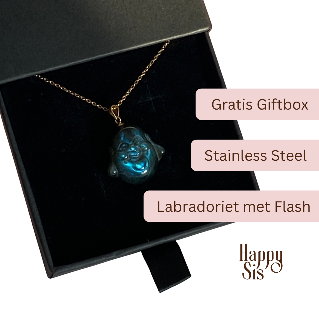 Happy Buddha Hanger - Labradoriet met Flash