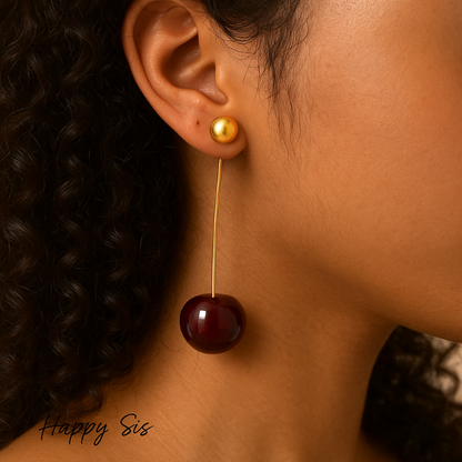 Big Cherry Earrings – Stainless Steel