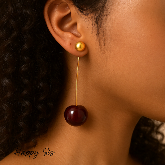Big Cherry Earrings – Stainless Steel