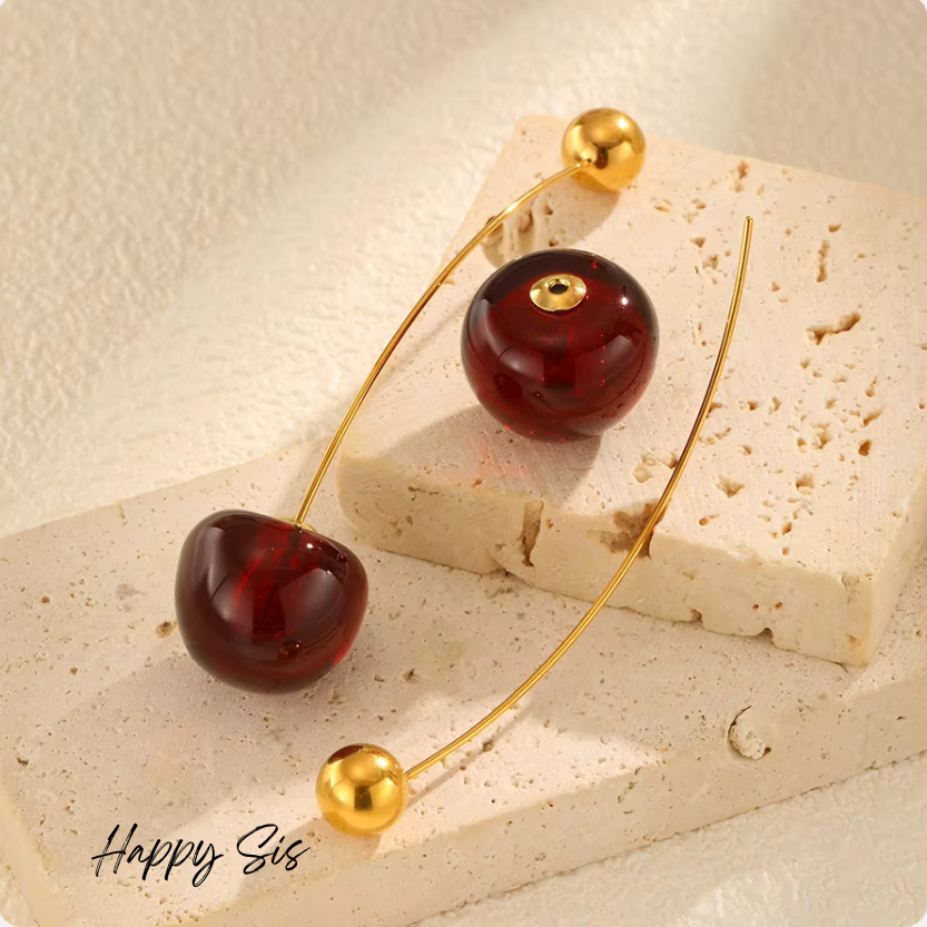 Big Cherry Earrings – Stainless Steel