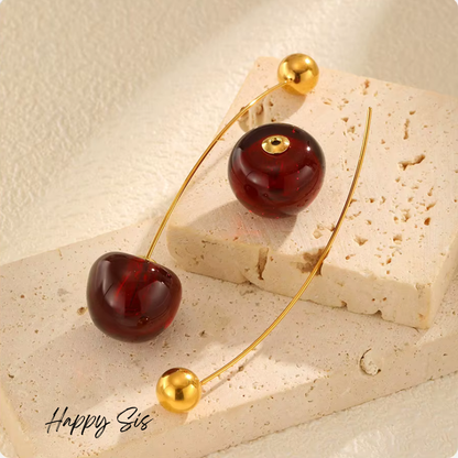 Big Cherry Earrings – Stainless Steel