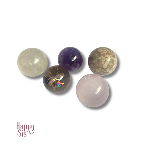 Crystal Sphere Set – Harmony Collection | Soft natural set