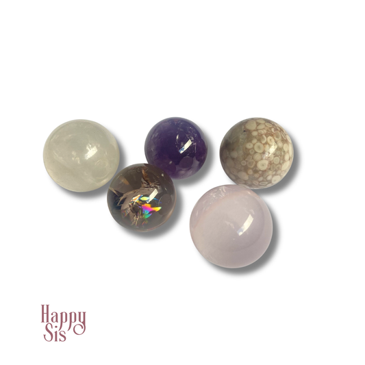 Crystal Sphere Set – Harmony Collection | Soft natural set