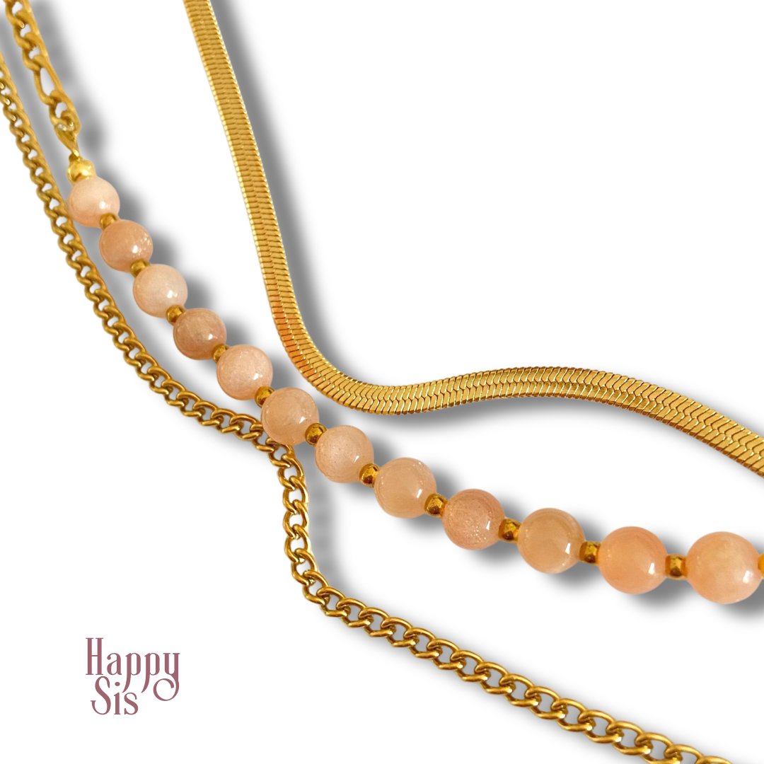 Perzik Maansteen – Complete Set | Vrouwelijkheid en Intuïtie