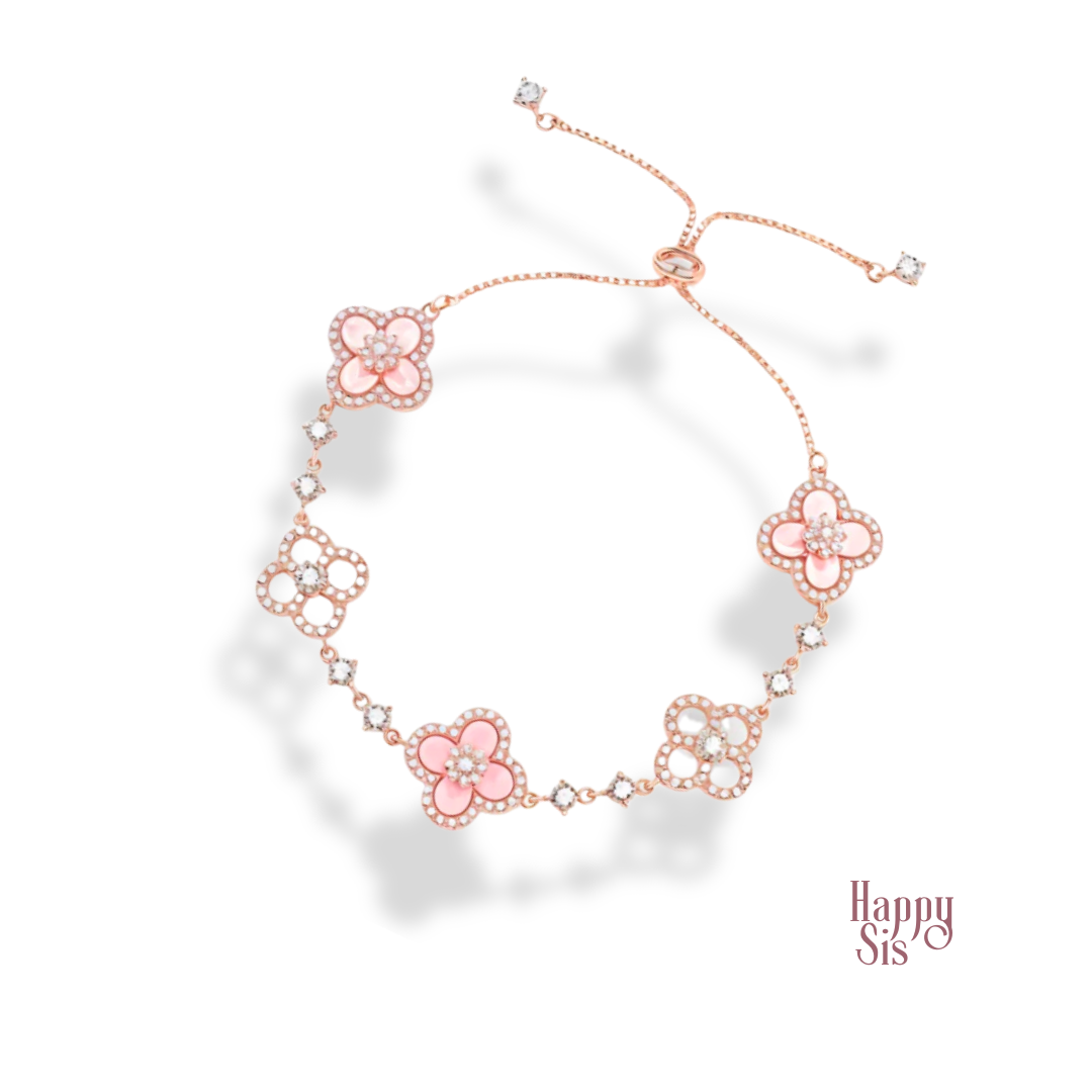 Clover Éclat - Rosé Armband