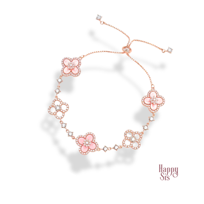 Clover Éclat - Rosé Armband
