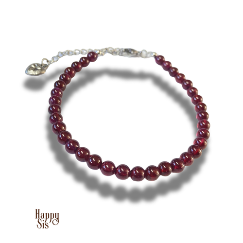 Granaat Armband | Deep red elegance