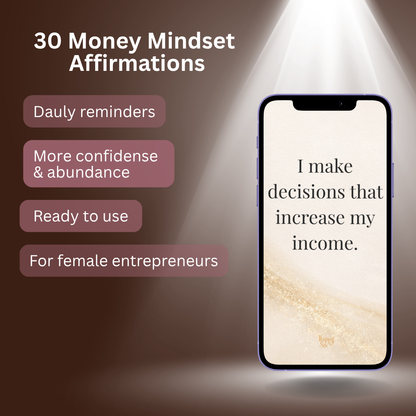 Money Mindset Phone ENG Affirmations for Female Entrepreneurs