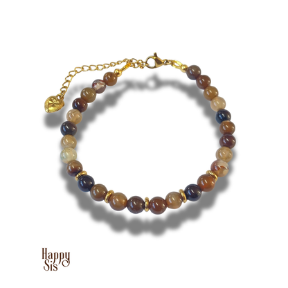 Bruine Agaat Armband | Warm earthy tones