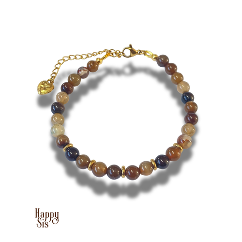 Bruine Agaat Armband | Warm earthy tones