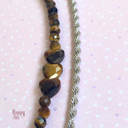 Bruin Tijgeroog Facet – Luxe Armband | Warm natural shine