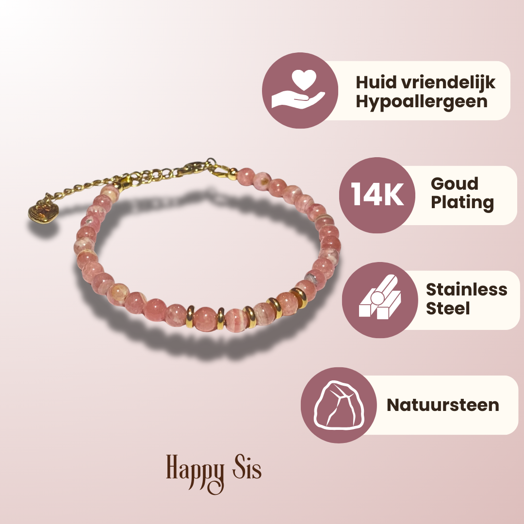 Rhodochrosiet – Self Love Armband | Liefde en Emotionele Heling