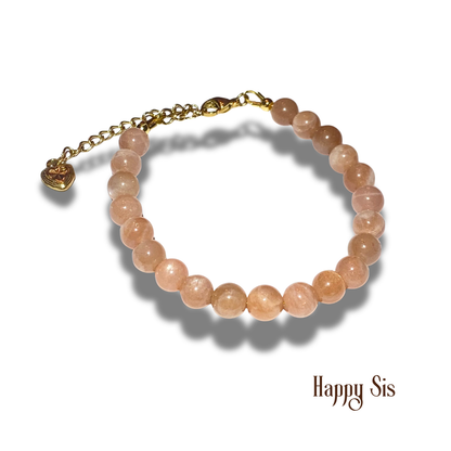 Perzik Maansteen – Soft Glow Armband | Vrouwelijkheid en Intuïtie