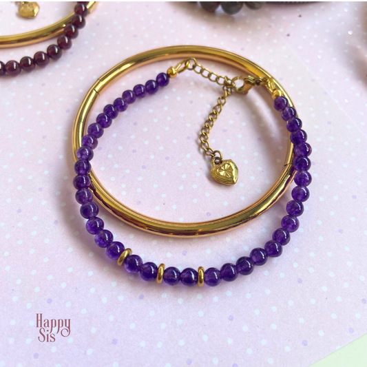 Amethist Armband set | Deep purple elegance