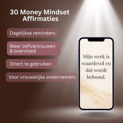 Money Mindset Phone NL Affirmaties voor Vrouwelijke Ondernemers