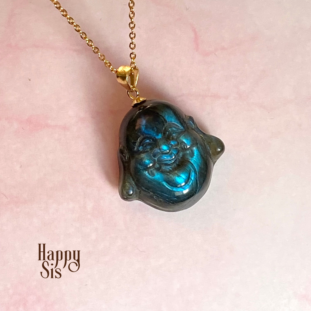 Happy Buddha Hanger - Labradoriet met Flash