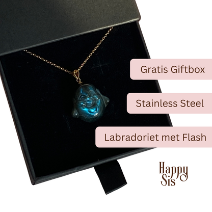 Happy Buddha Hanger - Labradoriet met Flash