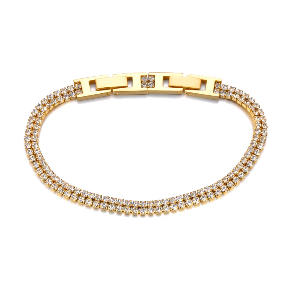 Aurelia Tennis Armband – 18K Gold Plated